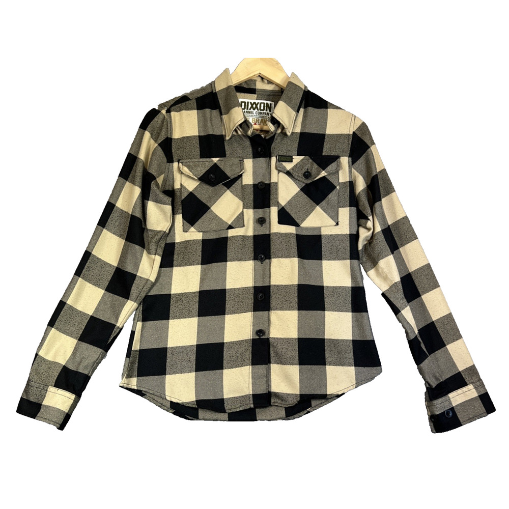 Dixxon Flannel Co Shirt Women's Small Tan Black Plaid The Bravo